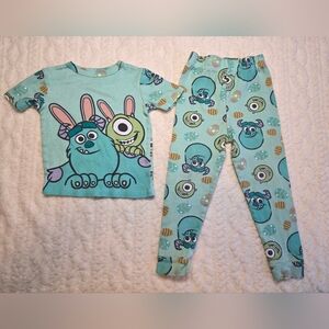 Disney Pixar Monsters Easter Bunny Pajama Set 5T